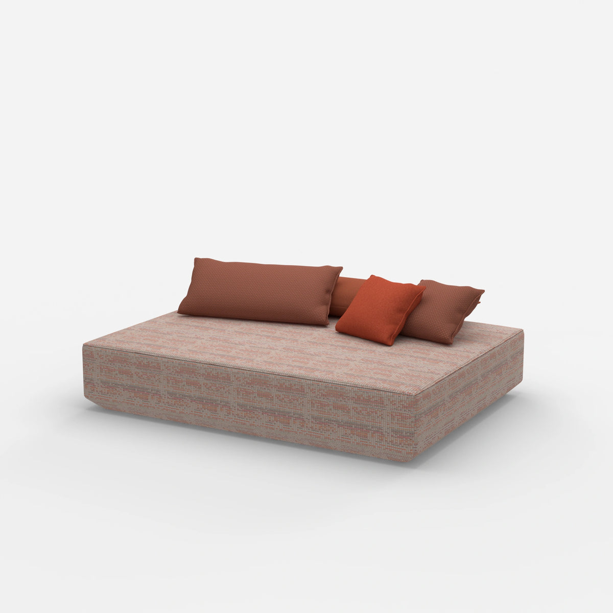 Moderner Pouf in groß von der Seite