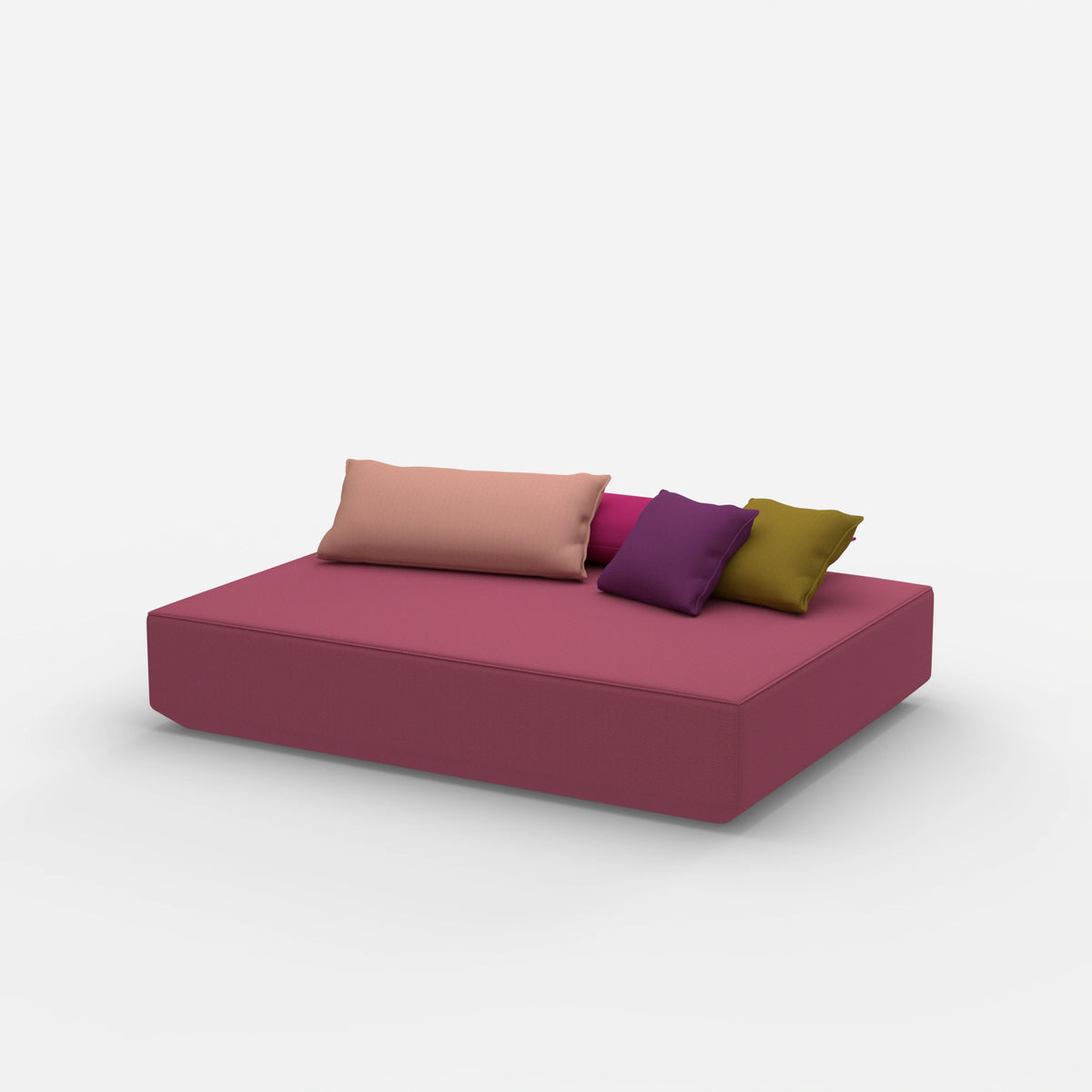 Moderner Pouf in groß von der Seite