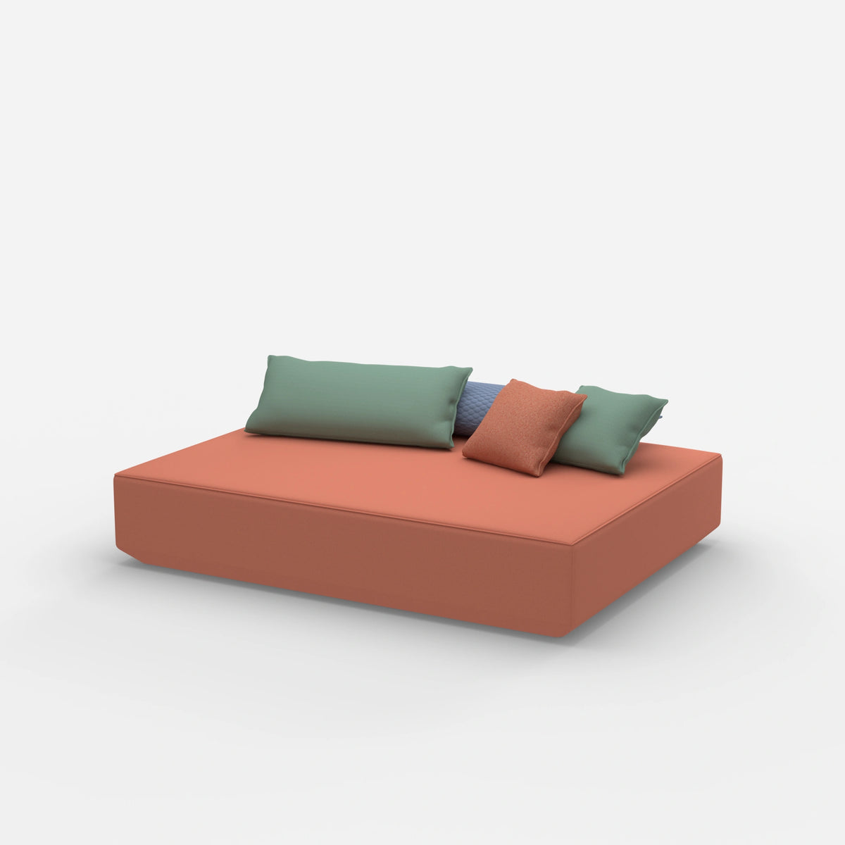 Moderner Pouf in groß von der Seite