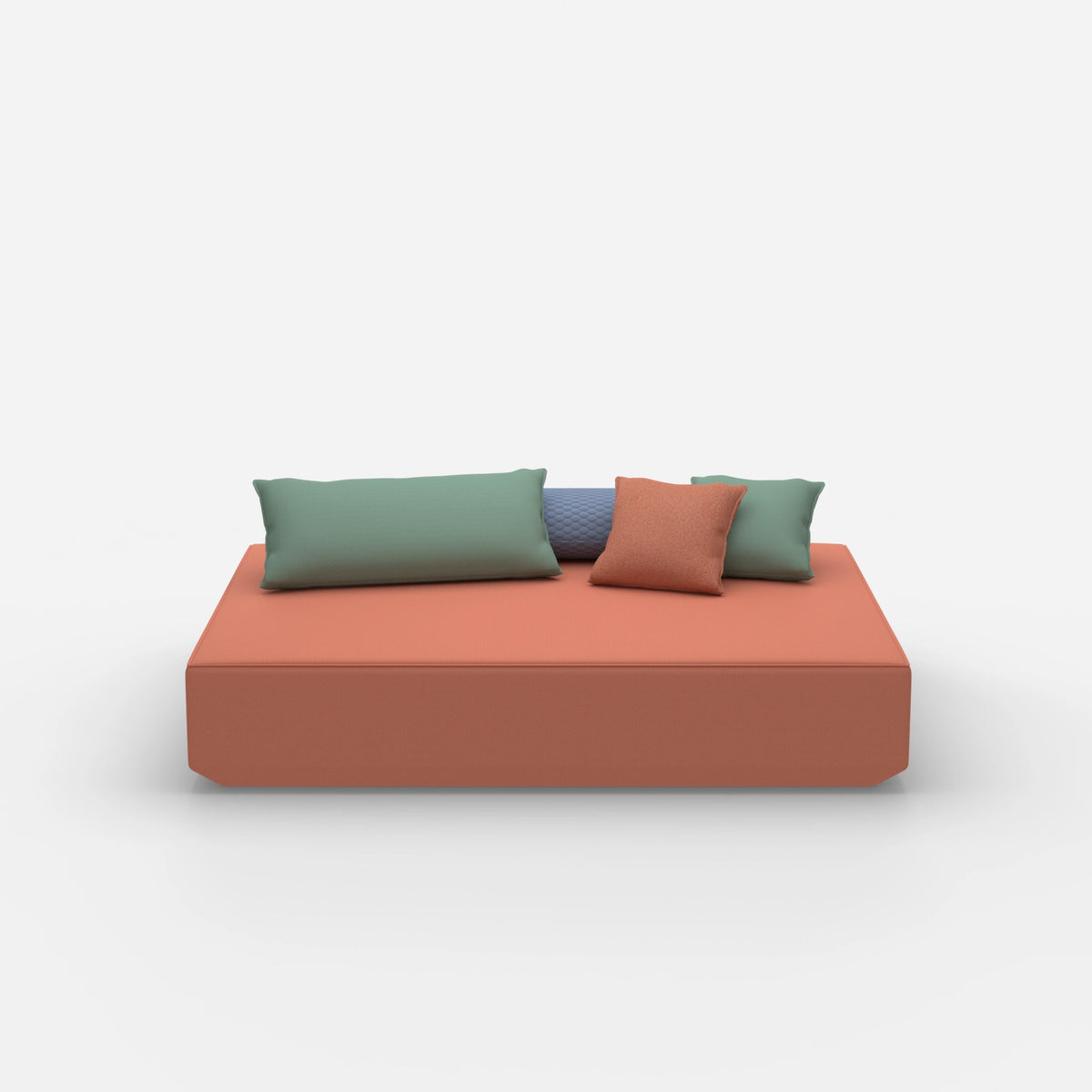 Moderner Pouf in groß von vorne
