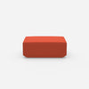 Moderner Pouf orange von vorne