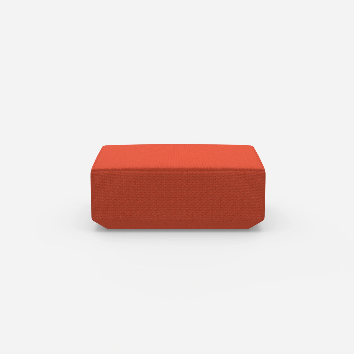 Moderner Pouf orange von vorne
