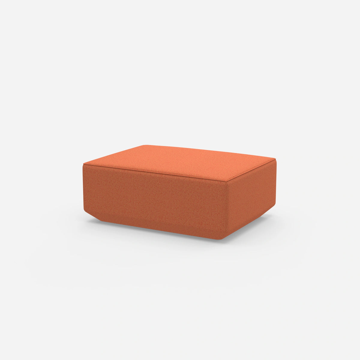 Moderner Pouf orange von der Seite