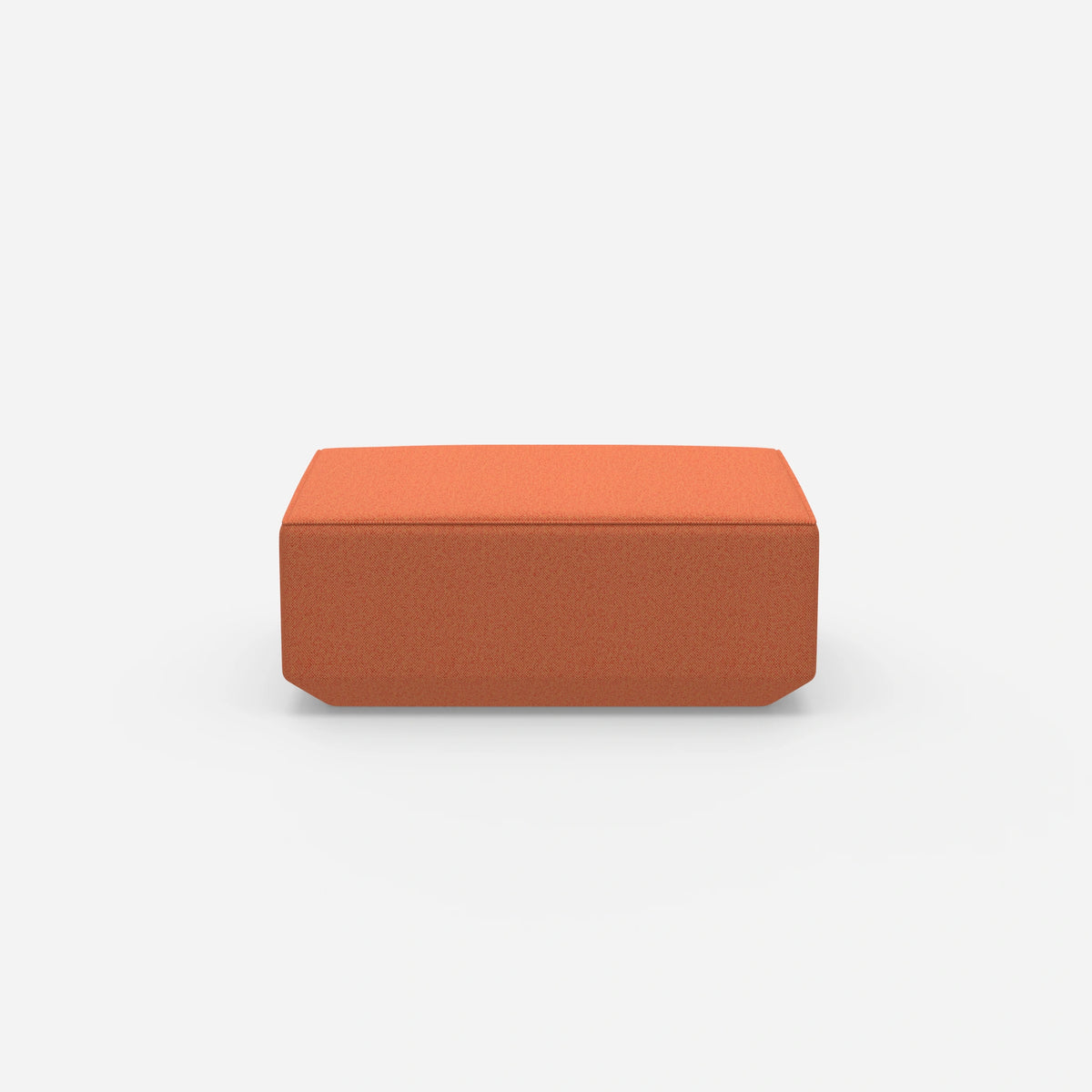 Moderner Pouf orange von vorne