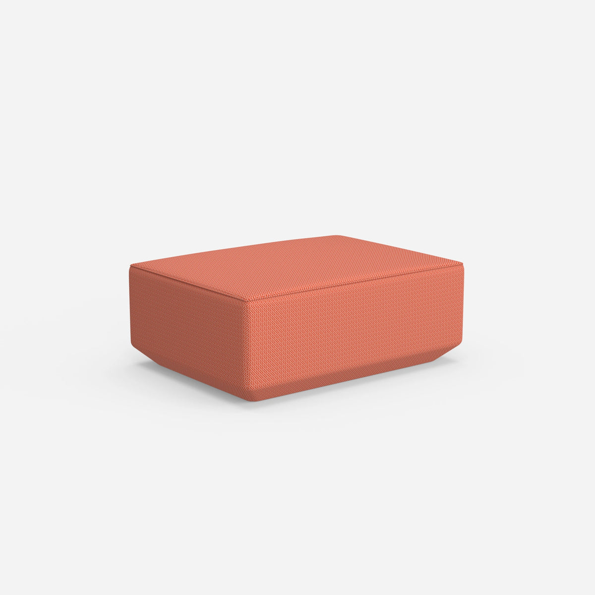 Moderner Pouf orange von hinten