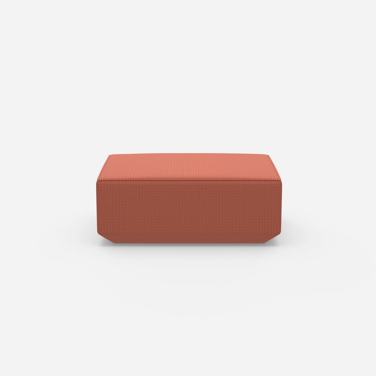 Moderner Pouf orange von vorne
