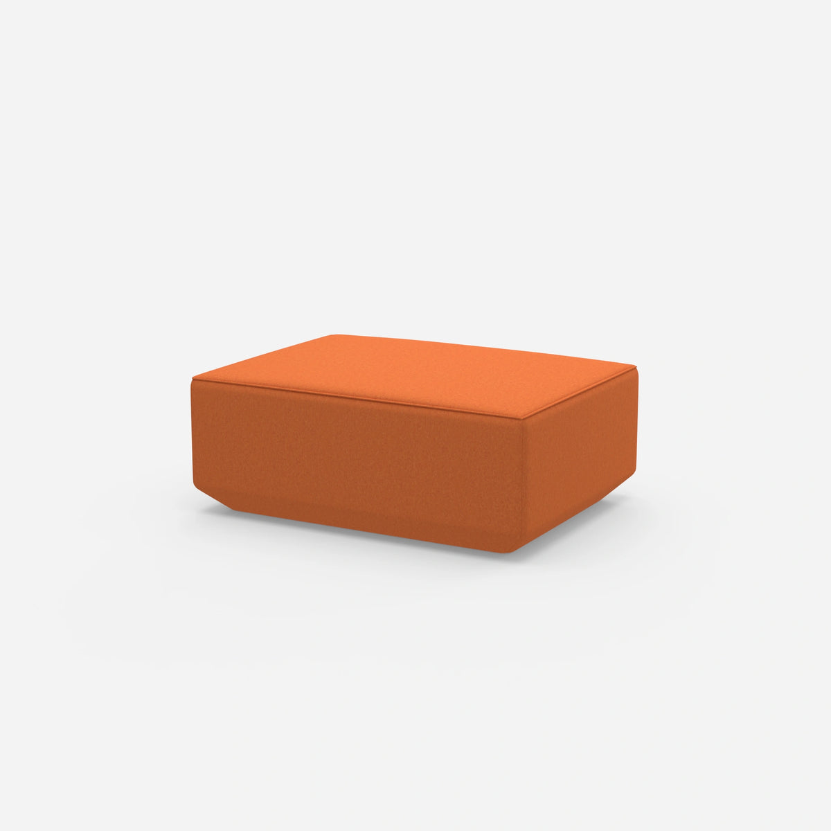 Moderner Pouf orange von der Seite