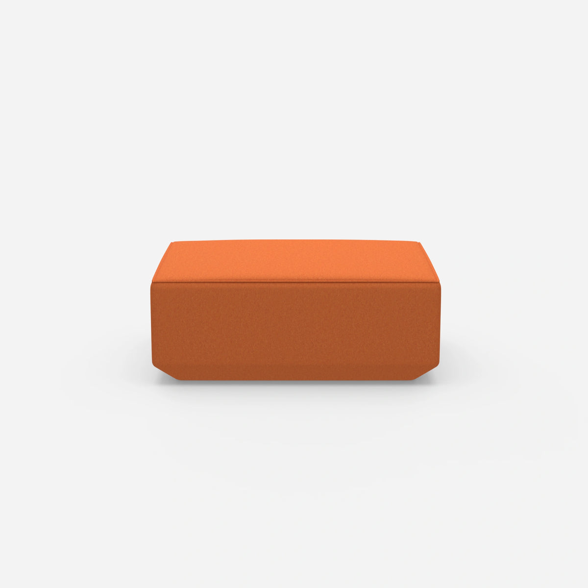 Moderner Pouf orange von vorne