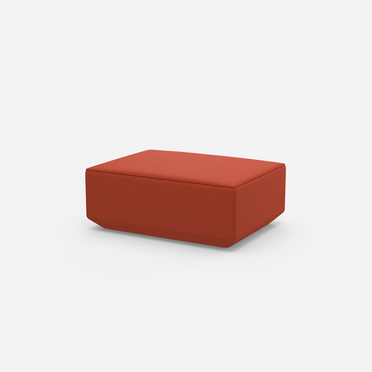 Moderner Pouf orange von der Seite