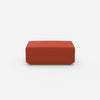 Moderner Pouf orange von vorne