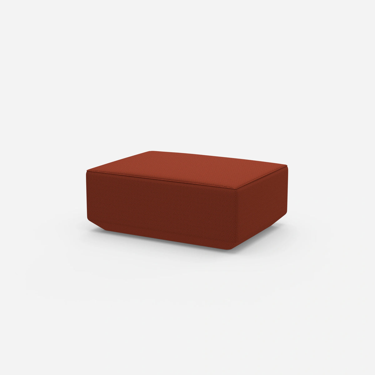 Moderner Pouf orange von der Seite