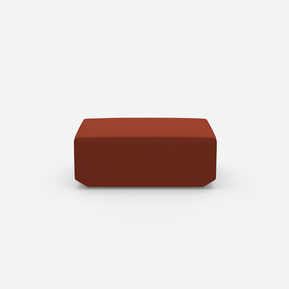 Moderner Pouf orange von vorne