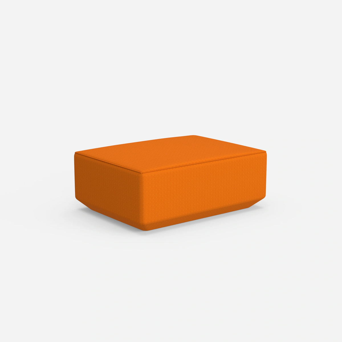 Moderner Pouf orange von hinten