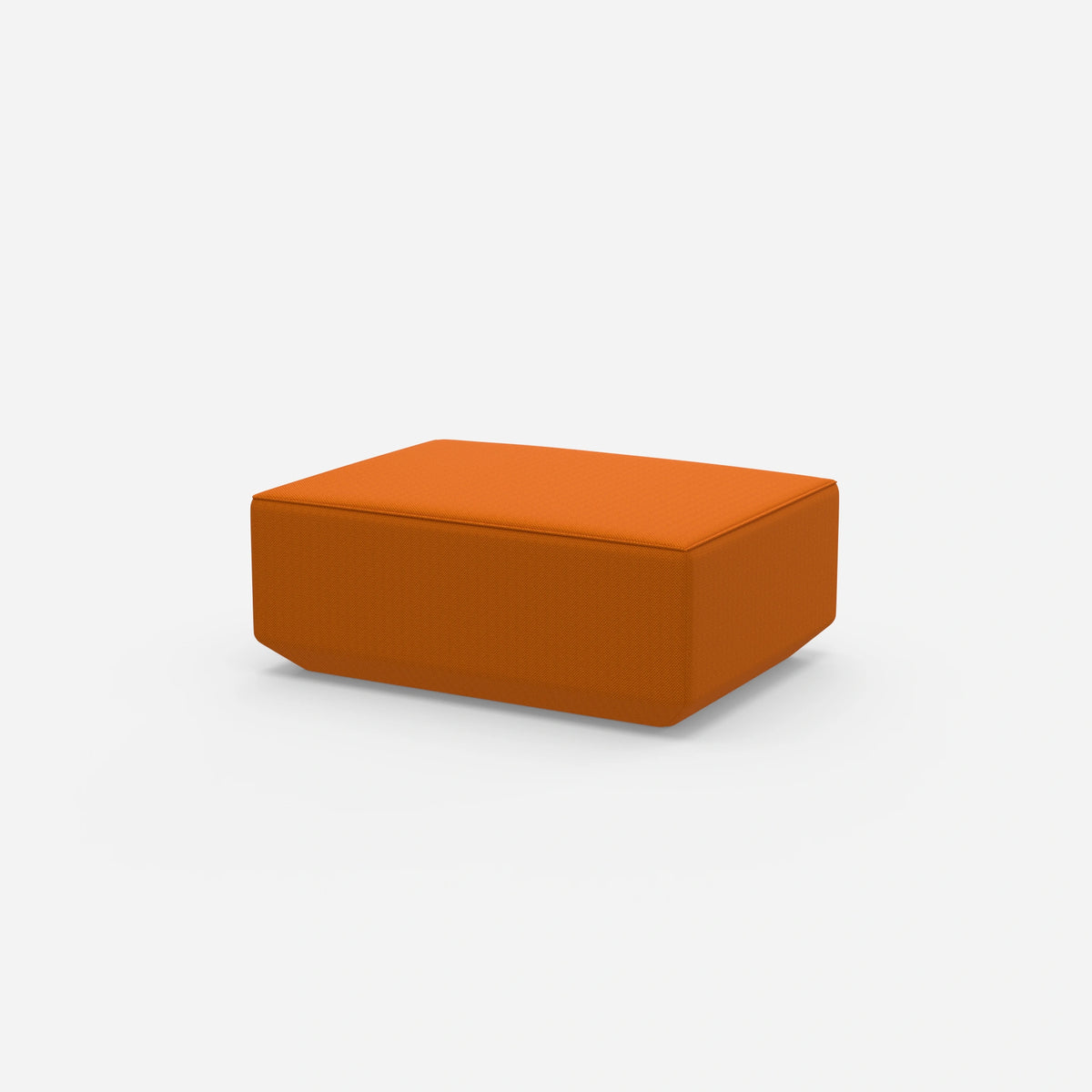 Moderner Pouf orange von der Seite
