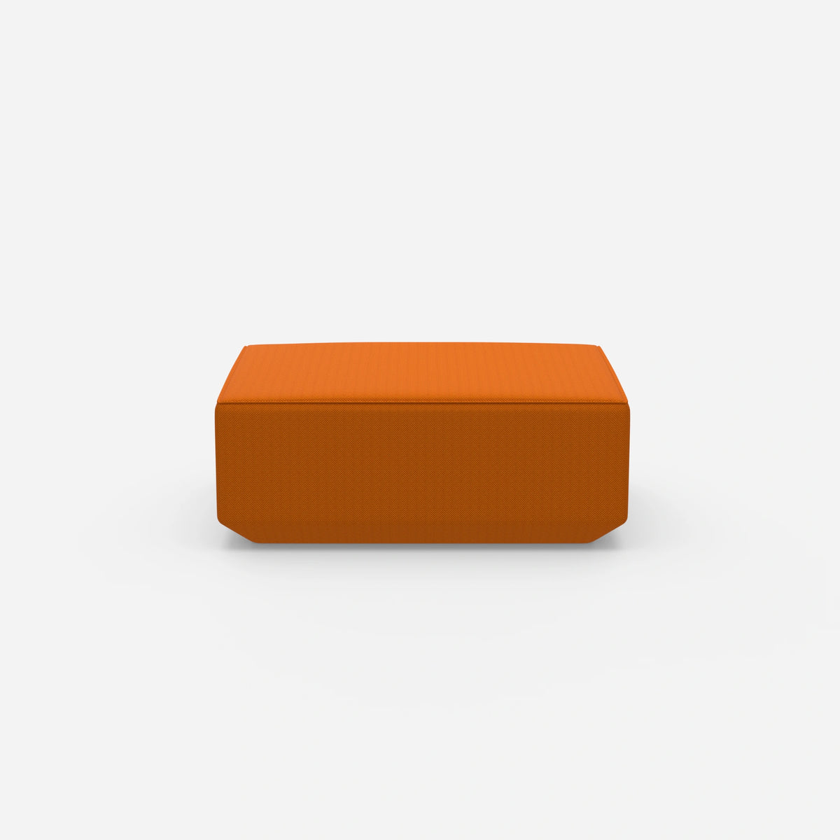 Moderner Pouf orange von vorne