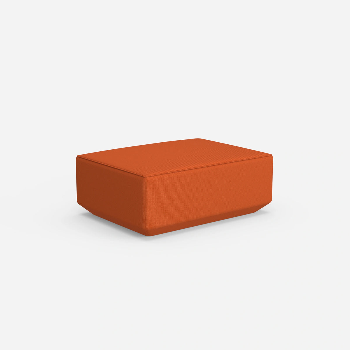 Moderner Pouf orange von hinten