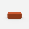 Moderner Pouf orange von vorne