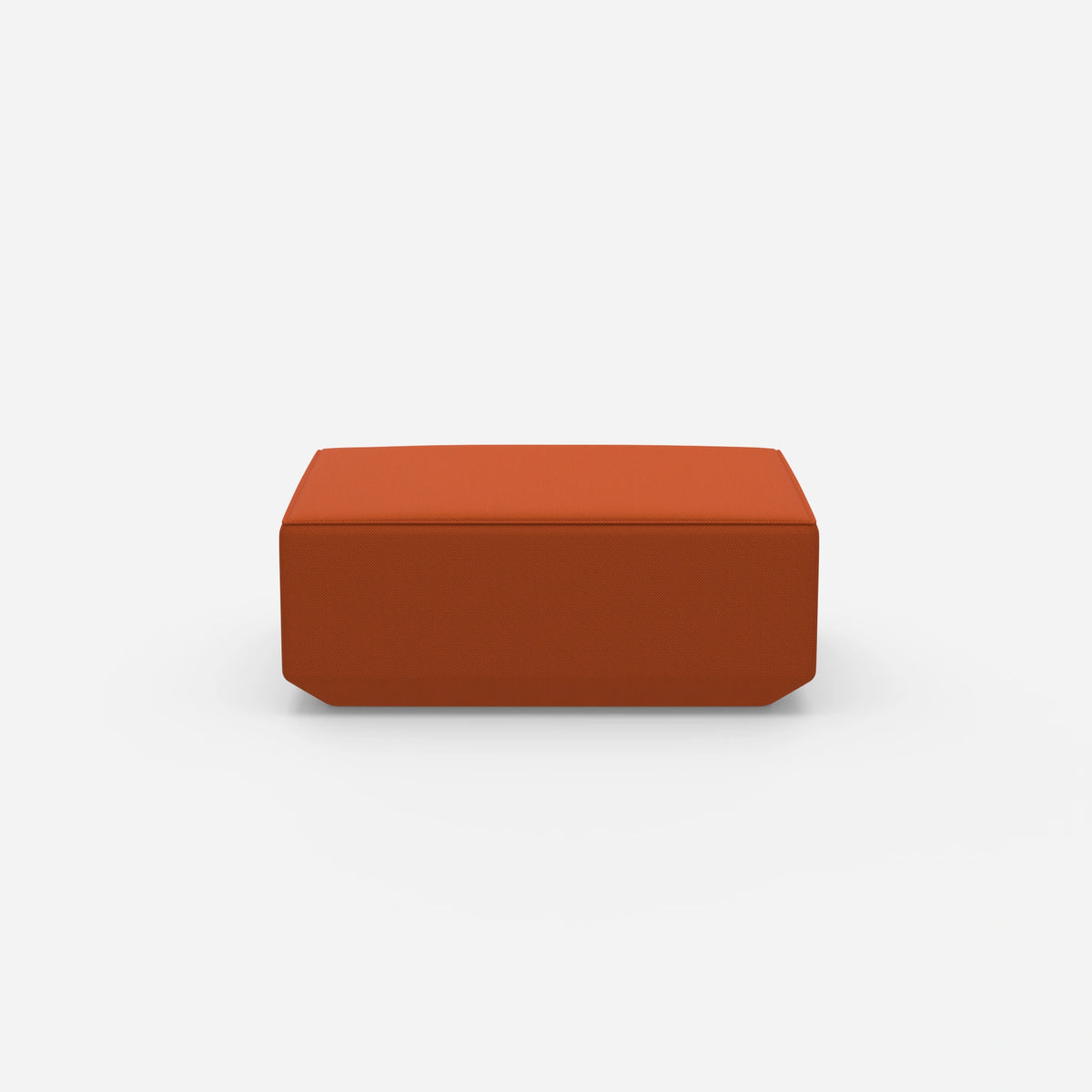 Moderner Pouf orange von vorne