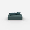 Moderner Pouf petrol von vorne