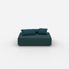 Moderner Pouf petrol von vorne