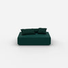 Moderner Pouf petrol von vorne