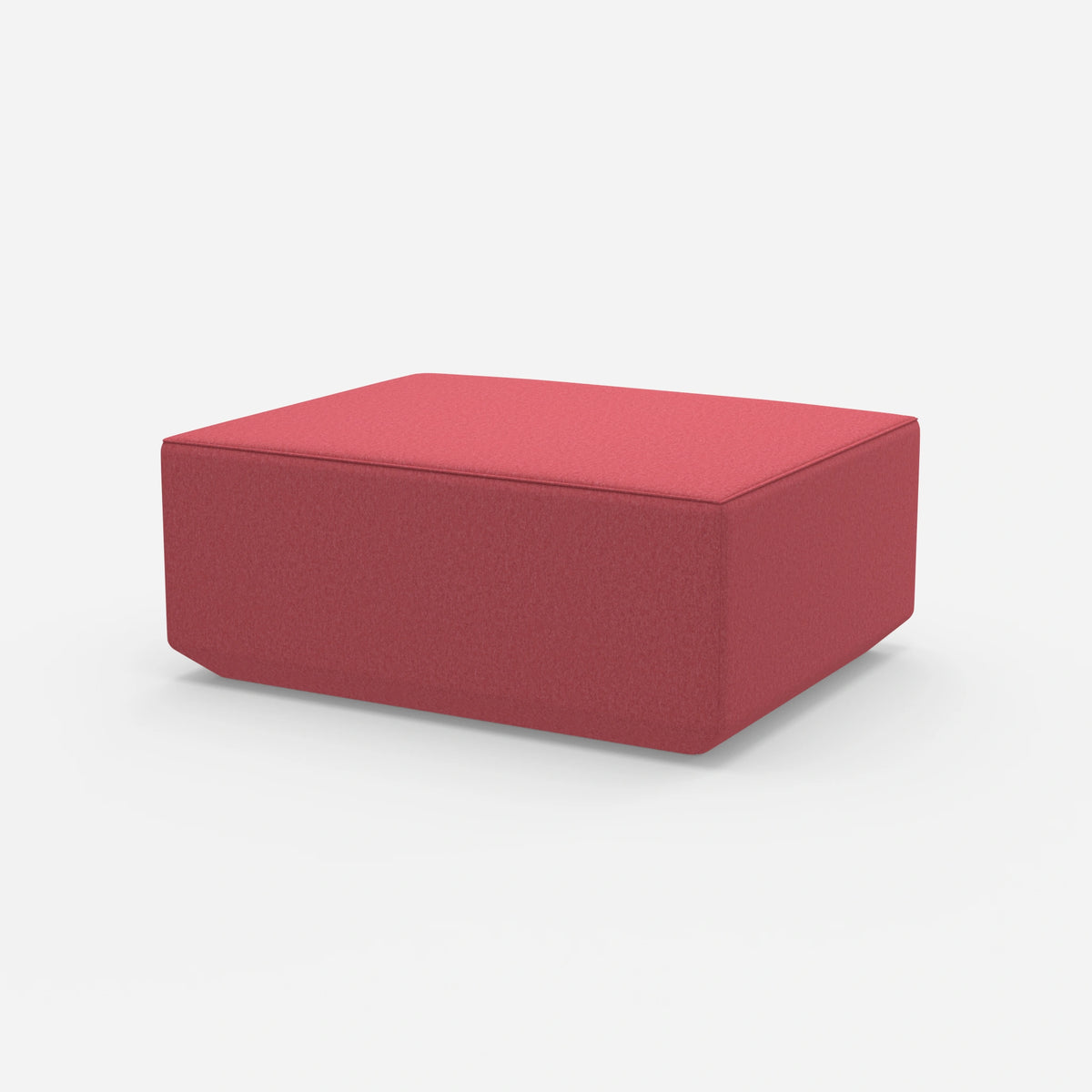 Moderner Pouf pink von der Seite
