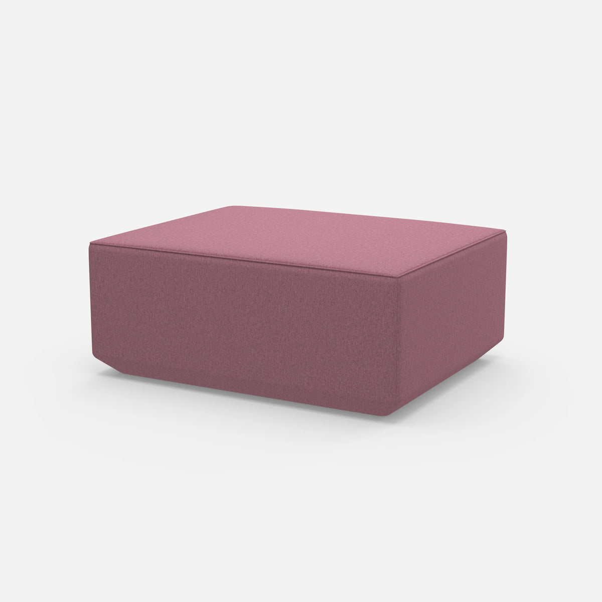 Moderner Pouf pink von der Seite