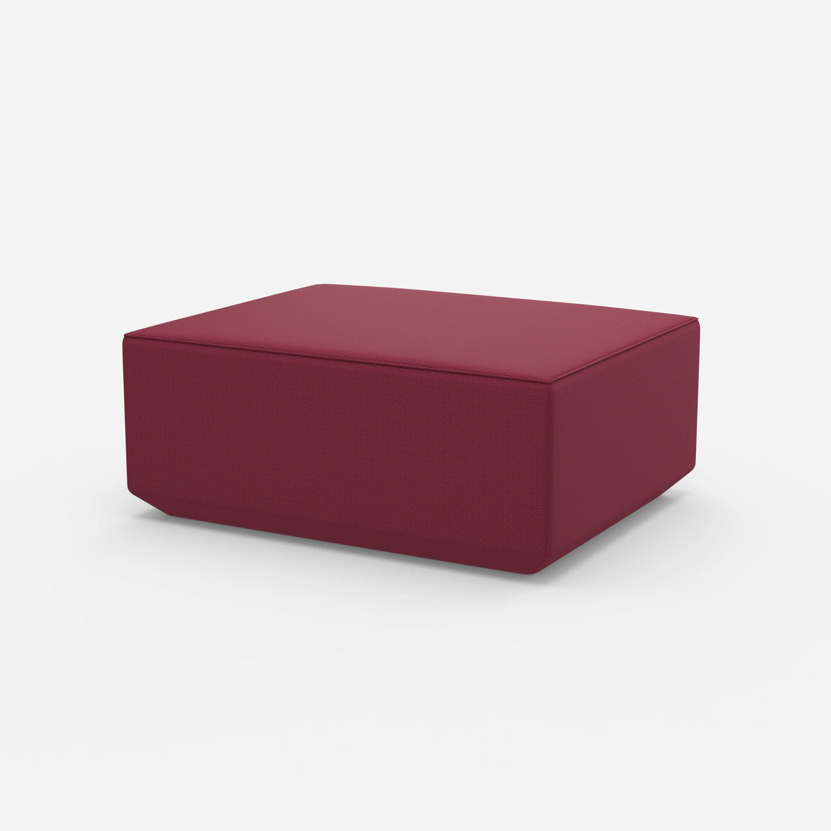 Moderner Pouf pink von der Seite