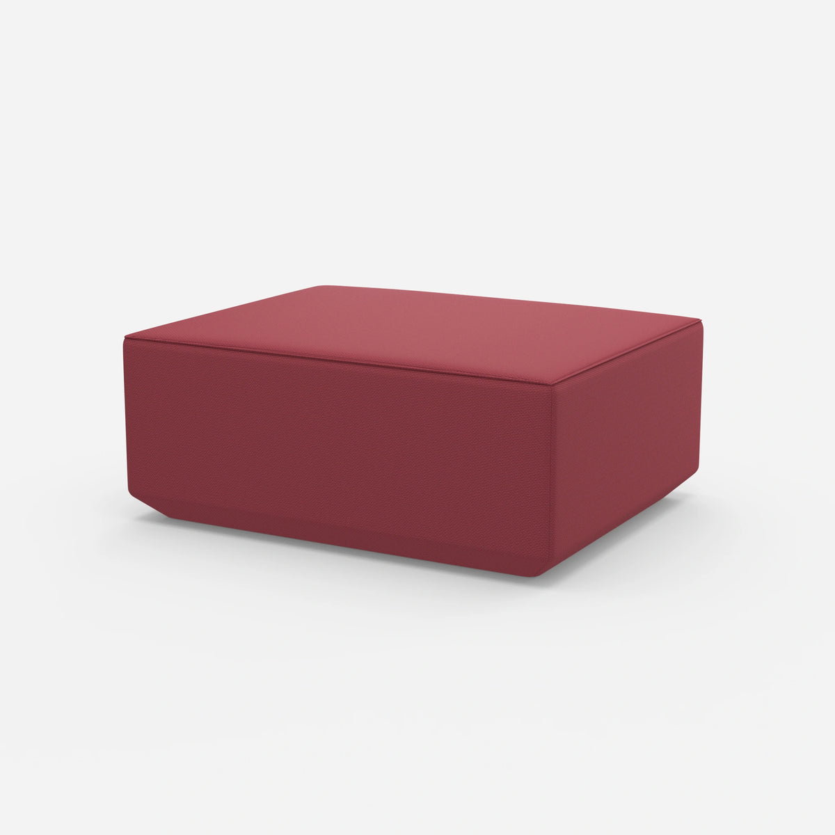 Moderner Pouf pink von der Seite
