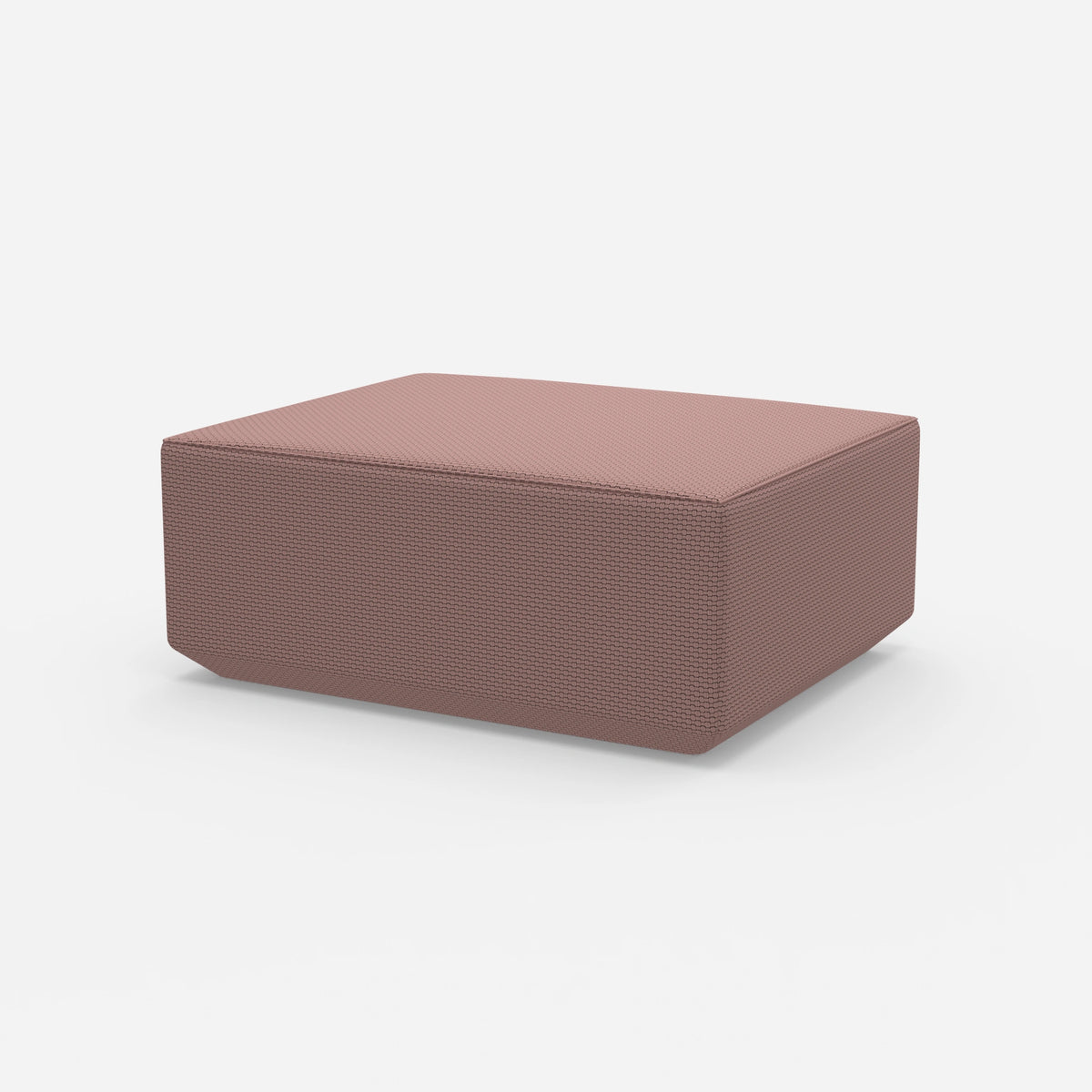 Moderner Pouf pink von der Seite