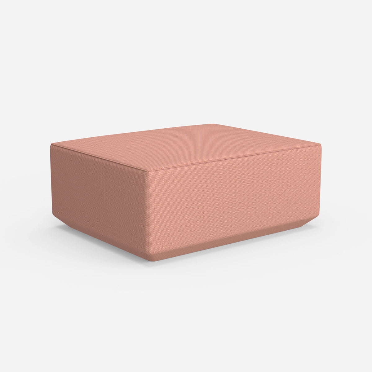 Moderner Pouf pink von hinten