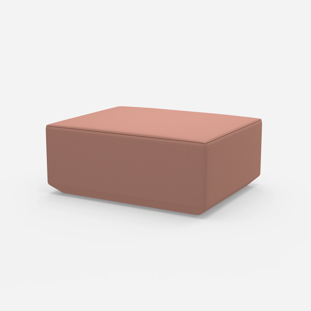 Moderner Pouf pink von der Seite