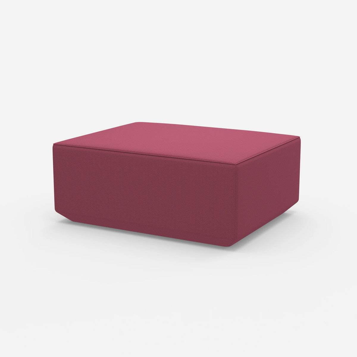 Moderner Pouf pink von der Seite