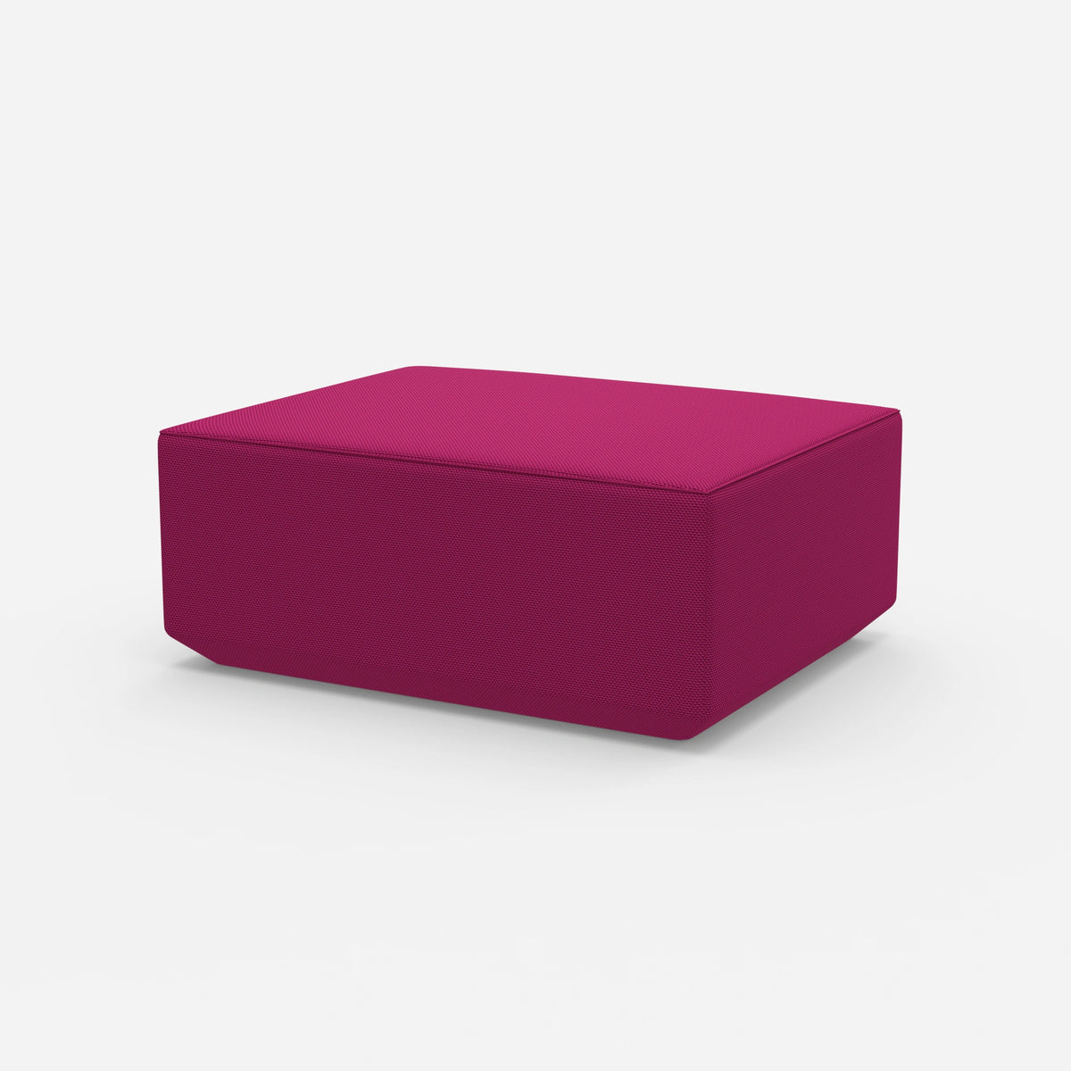 Moderner Pouf pink von der Seite
