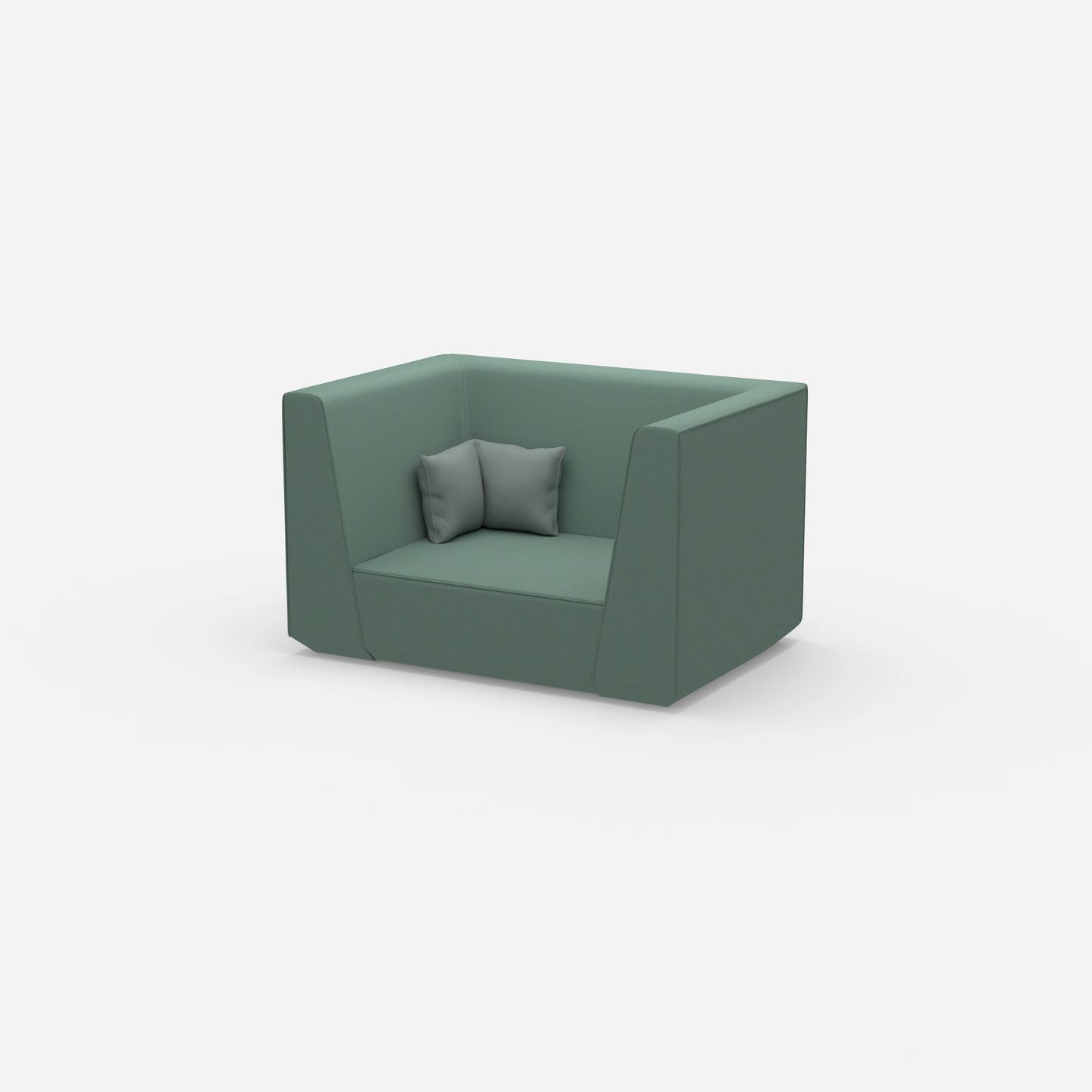 Modernes Zweisitzer Modulsofa von der Seite