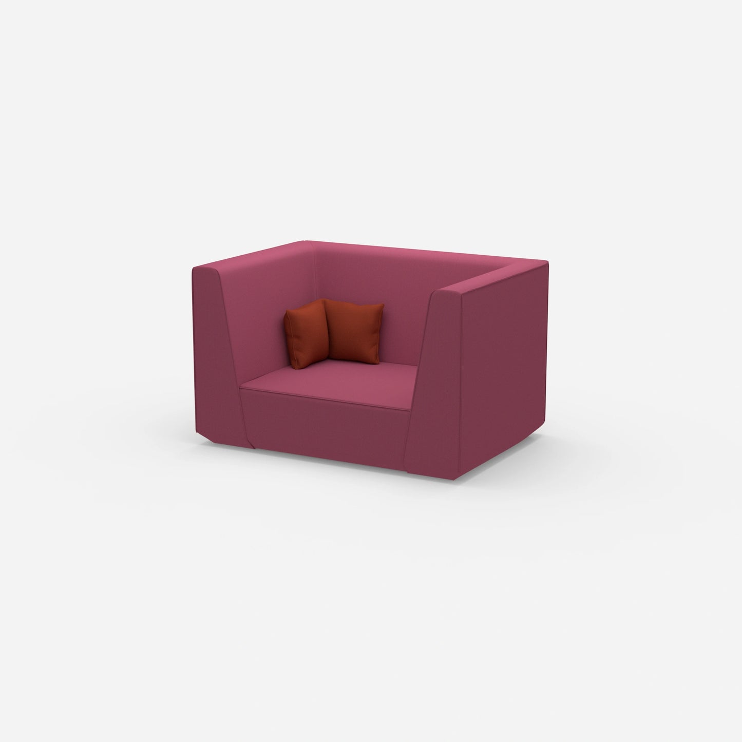Modernes Zweisitzer Modulsofa von der Seite