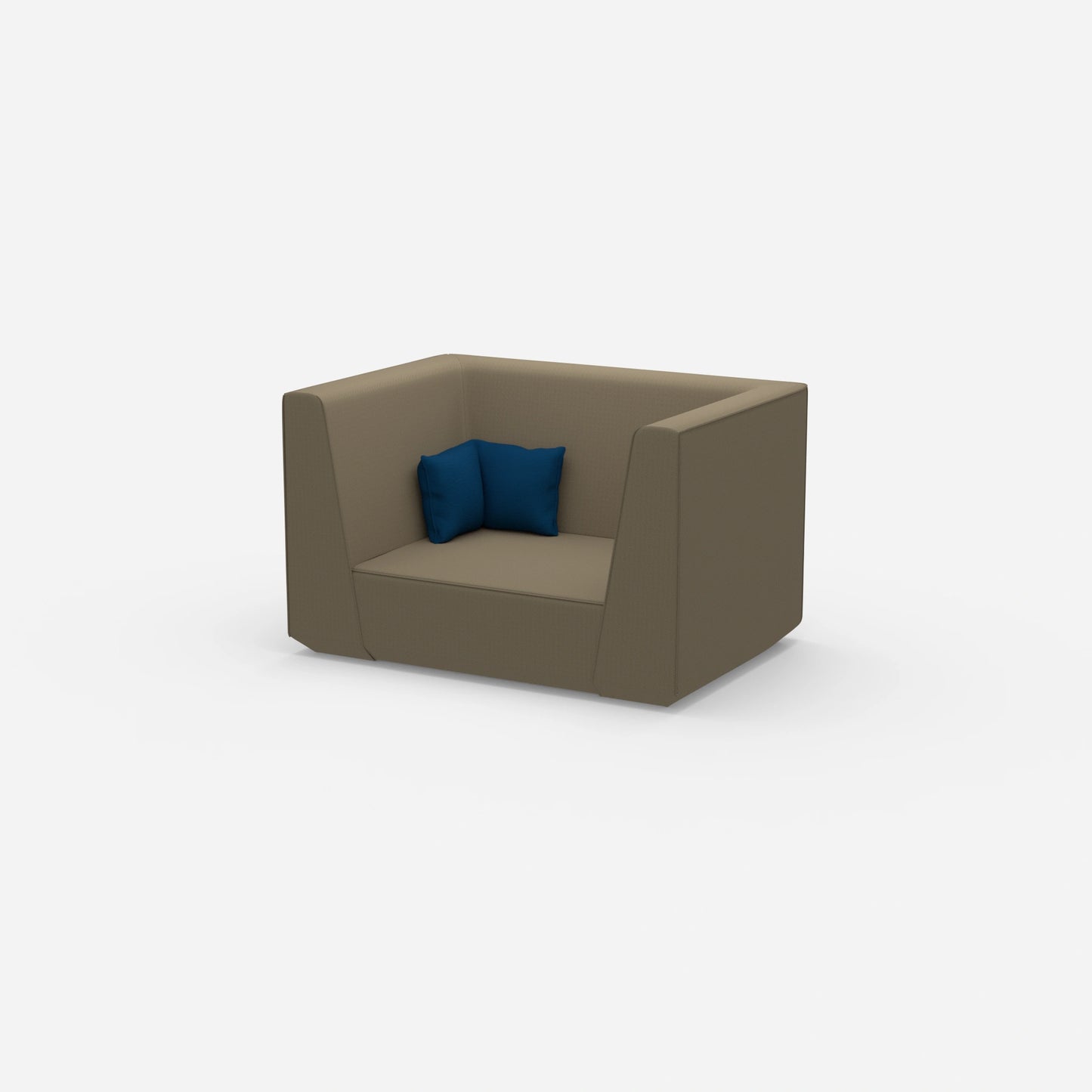 Modernes Zweisitzer Modulsofa von der Seite