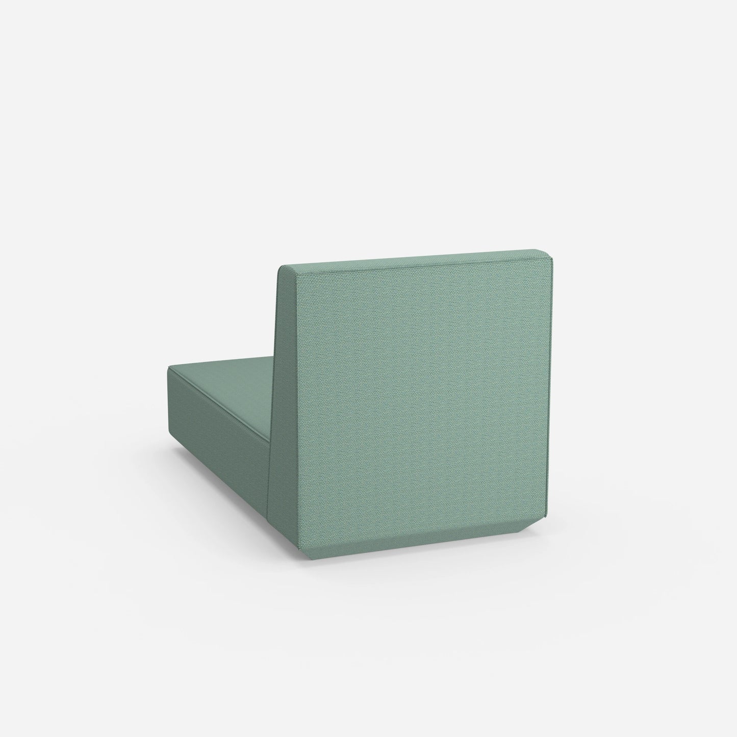 Modular chaise longue with high backrest from behind