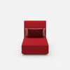 Modular chaise longue with high backrest from the front