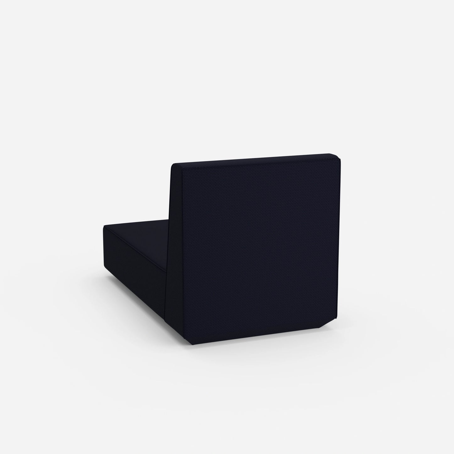 Modular chaise longue with high backrest from behind