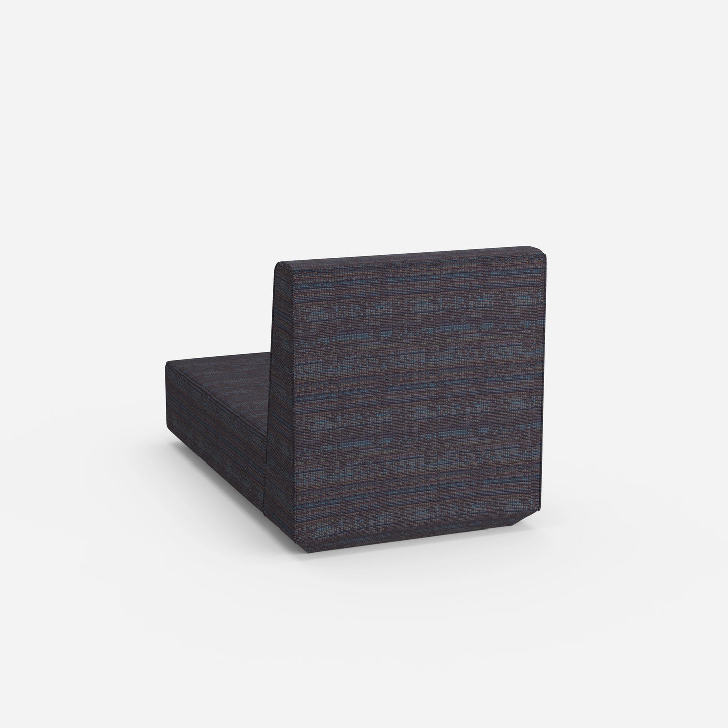 Modular chaise longue with high backrest from behind