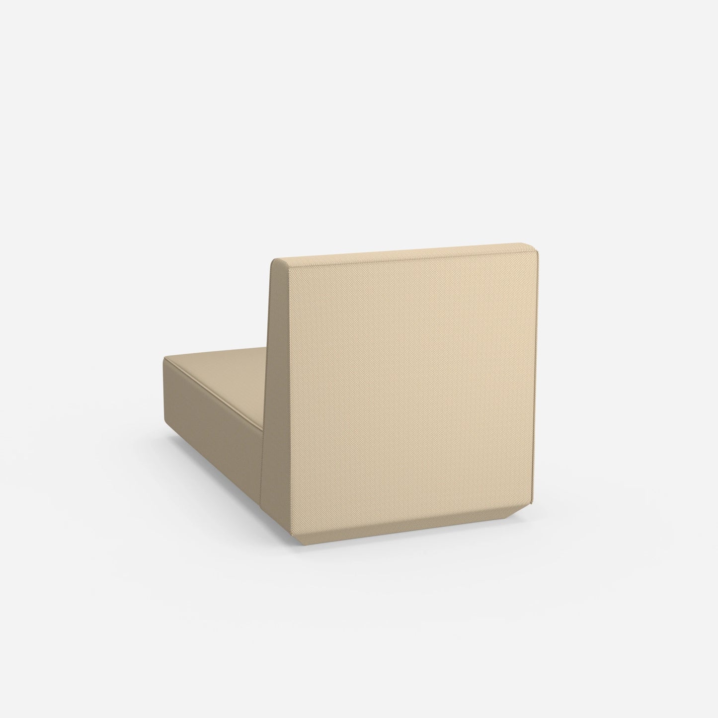 Modular chaise longue with high backrest from behind