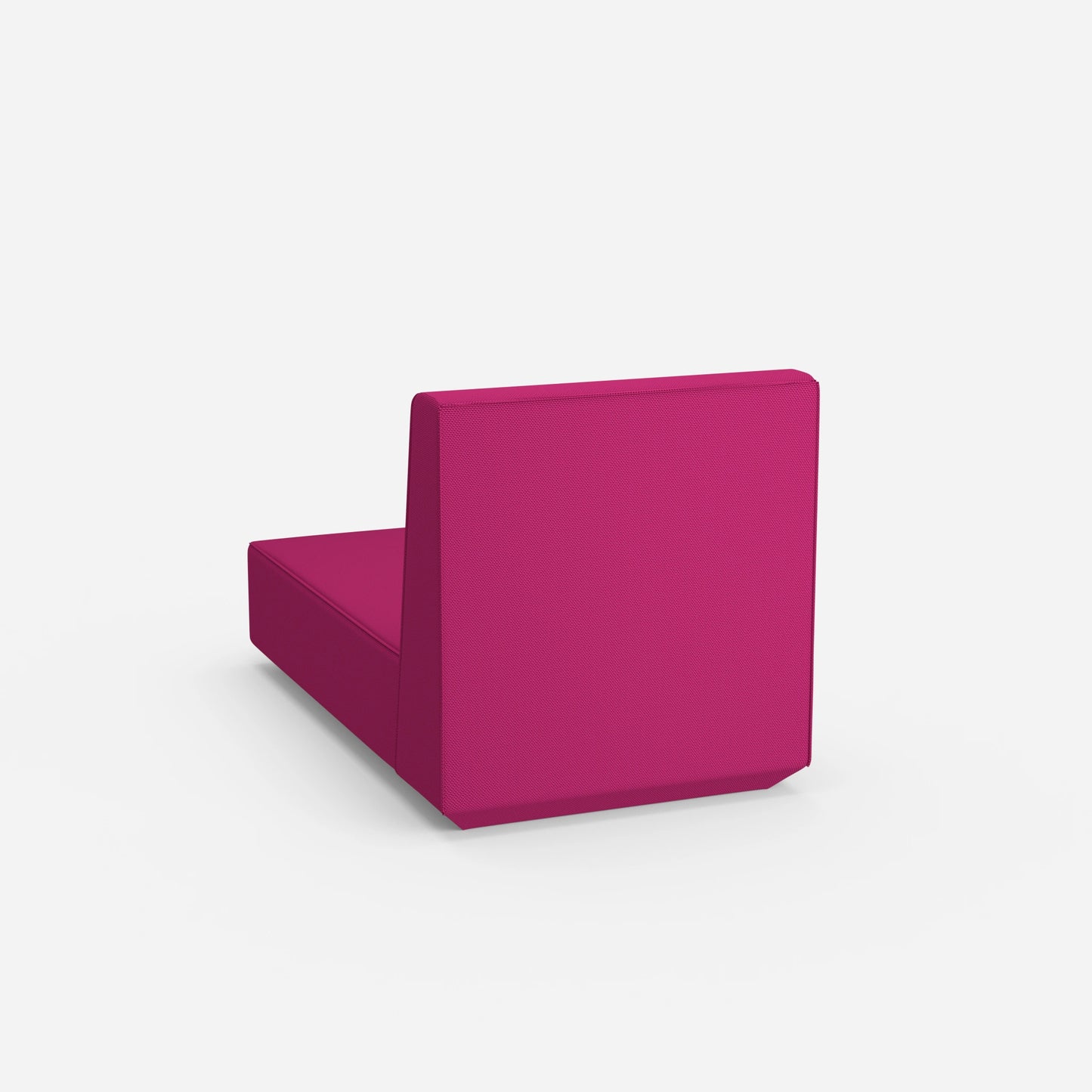 Modular chaise longue with high backrest from behind