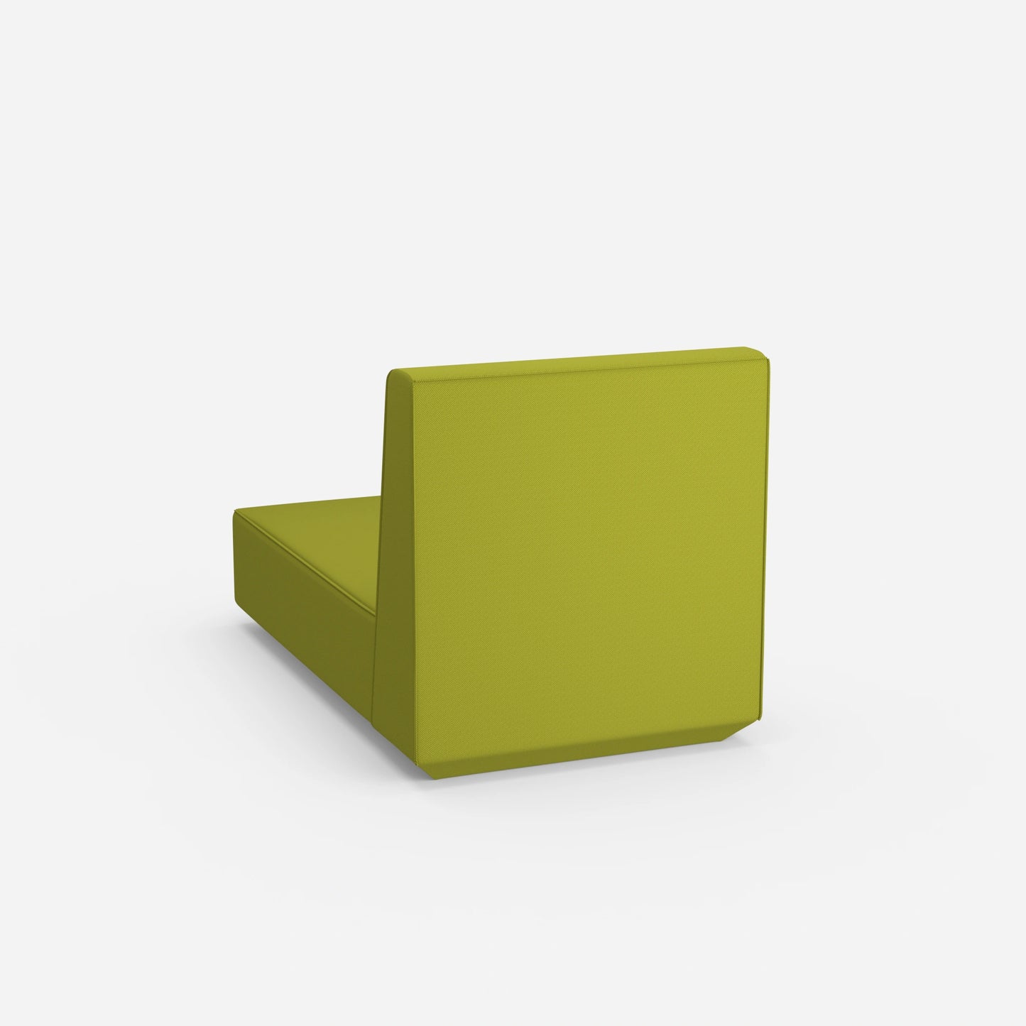 Modular chaise longue with high backrest from behind