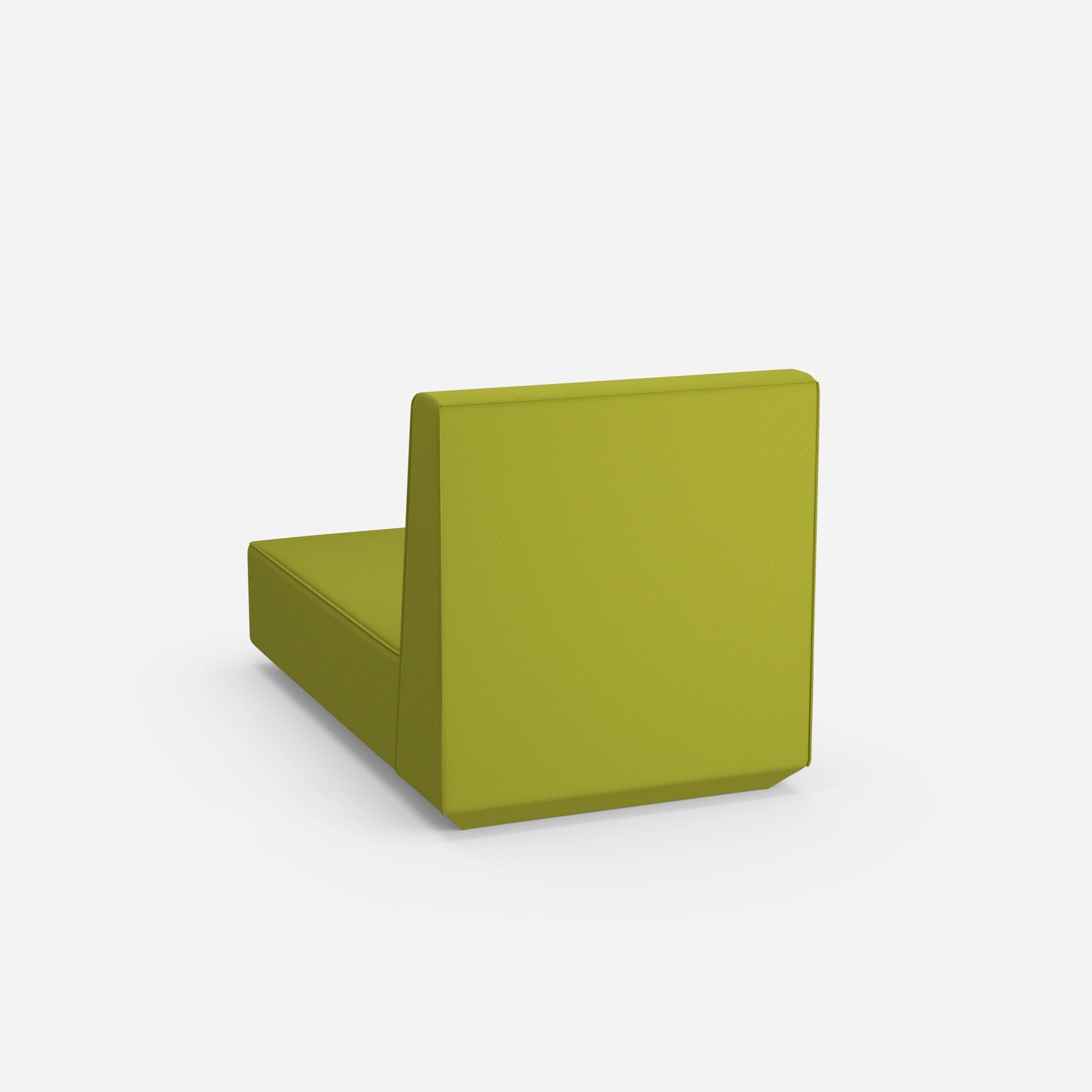 Modular chaise longue with high backrest from behind