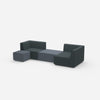 Canapé panoramique modulaire vu de côté