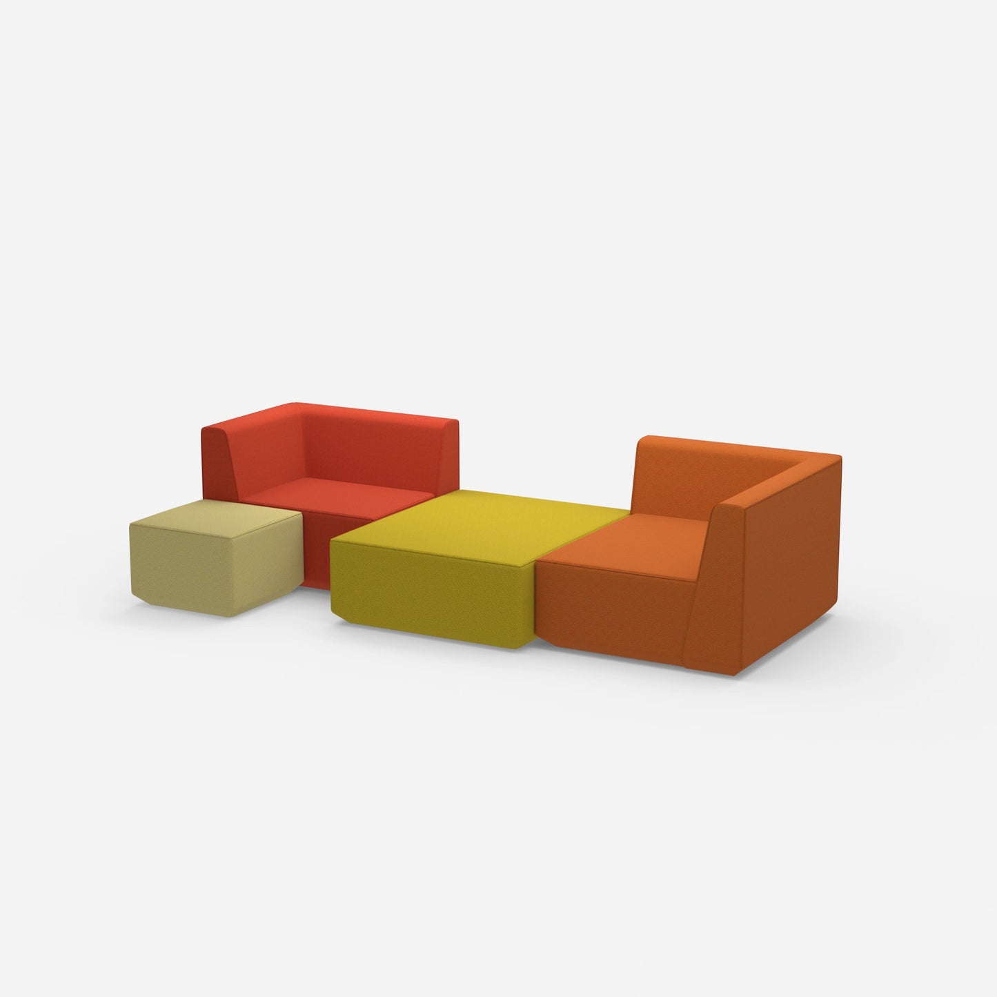 Canapé panoramique modulaire vu de côté