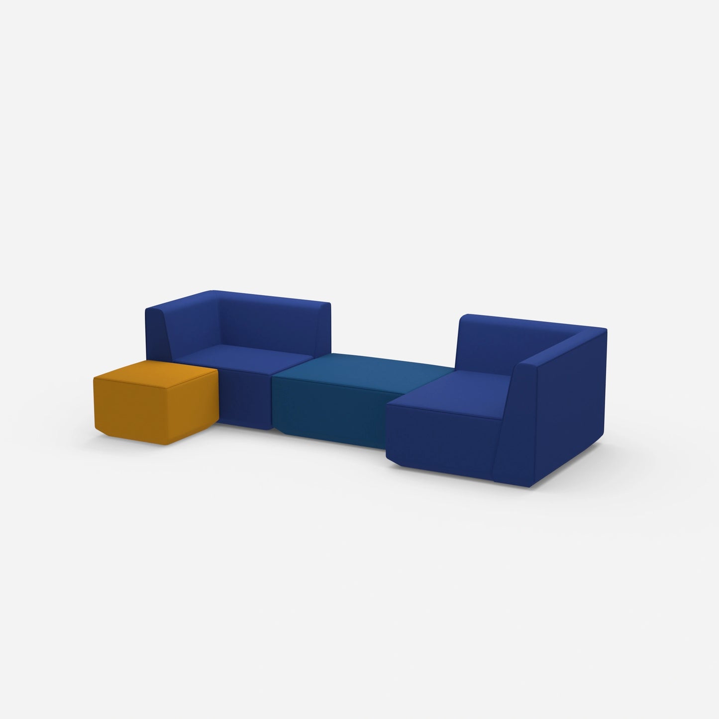 Canapé panoramique modulaire vu de côté