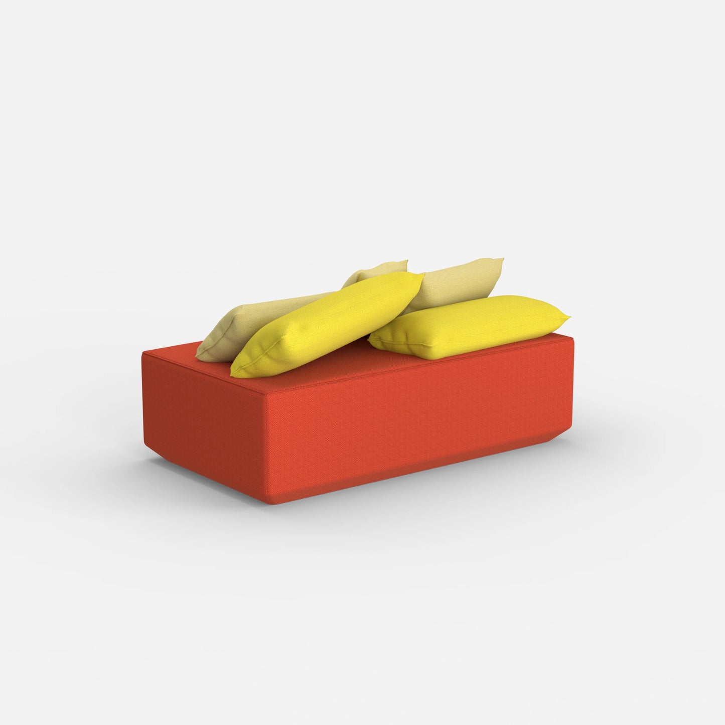 Modularer Sitzpouf von hinten