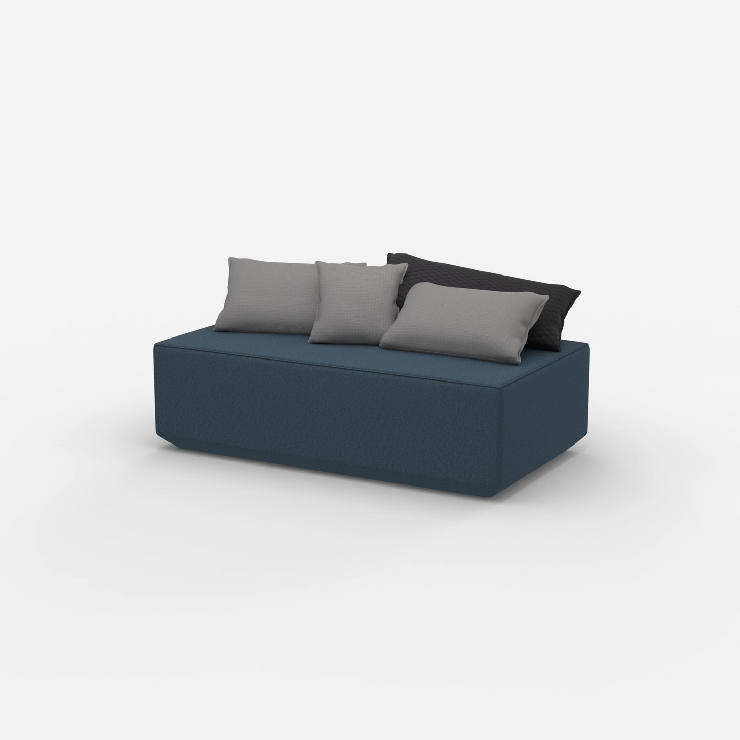 Modularer Sitzpouf von der Seite